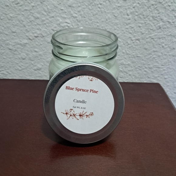 Hand Crafted Other - Blue Spruce Pine Scented Candle 8oz Handmade Green Color